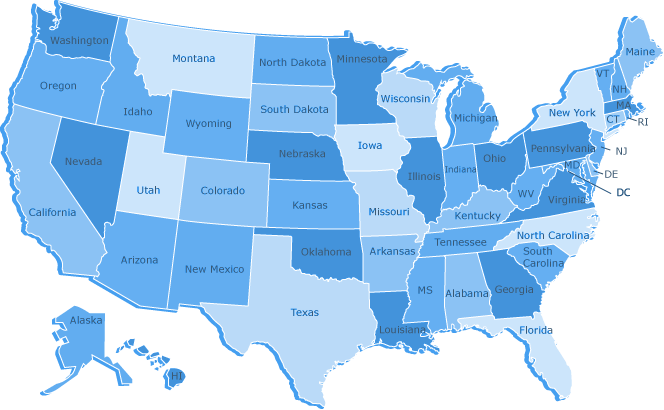 USA Safety Surfacing Experts-usa map